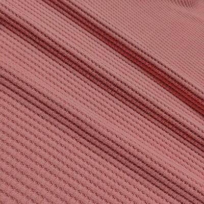 Eco Friendly Organic Cotton Recycled Polyester 3*3 Waffle Women Top Fabric