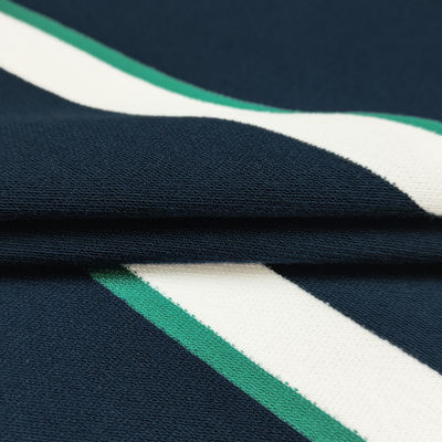 Custom Green Black and White Stripes Fabric, Soft Cotton Striped Pique Fabric for Baby Cloth