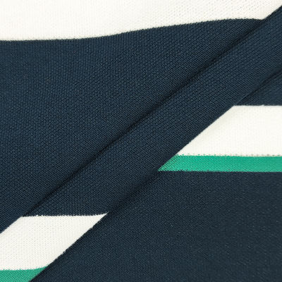 Custom Green Black and White Stripes Fabric, Soft Cotton Striped Pique Fabric for Baby Cloth
