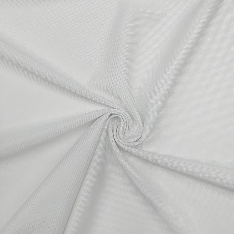 Eco Friendly Organic Cotton Recycled Polyester RPET Knitted Pique Mesh Polo Fabric by the Yard