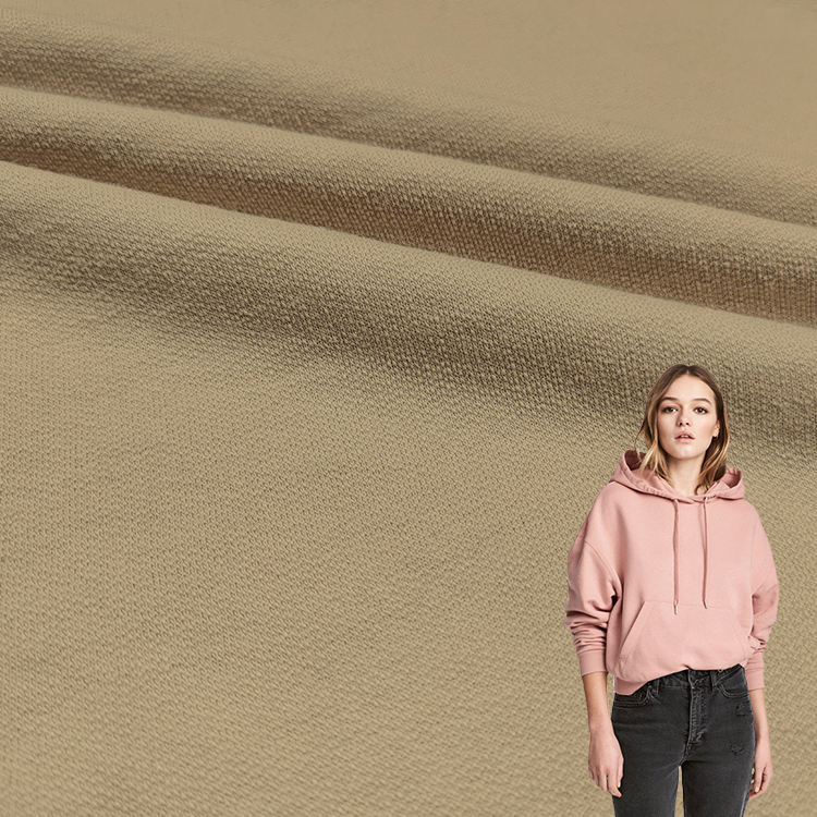 Plain Dyed Knitted CVC Polyester Fleece Fabric, China Supplier Cotton Fleece Fabric for Hoodie/